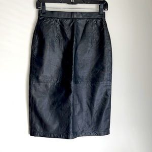 Vintage Georgetown Leather Pencil Skirt